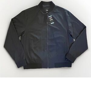 Express Men’s Pitch Black Lightweight Bomber Jacket NWT – Size Large